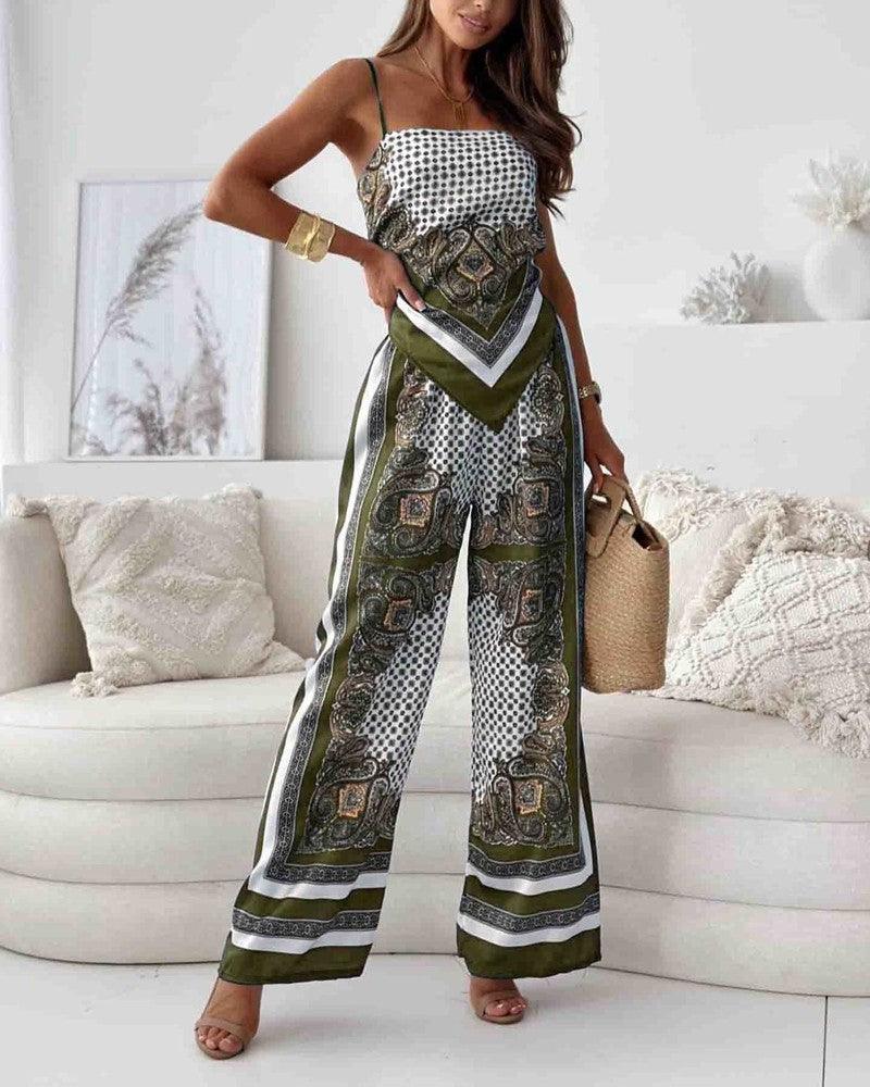 Belvenza | Set Elegante di Top e Pantaloni per Vacanza