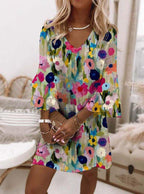 Belvenza | Vestito Floreale con Scollo a V