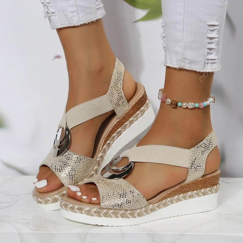 Belvenza | Sandali Eleganti con Plateau Nera