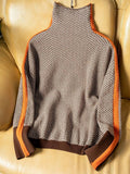 Belvenza | Maglione a Collo Alto in Cashmere Grigio