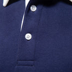 Belvenza | Polo Rugby Classica per Uomini in Cotone Blu