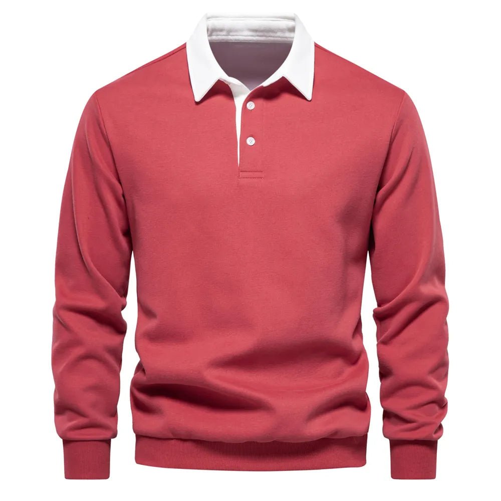 Belvenza | Polo Rugby Classica per Uomini in Cotone Blu