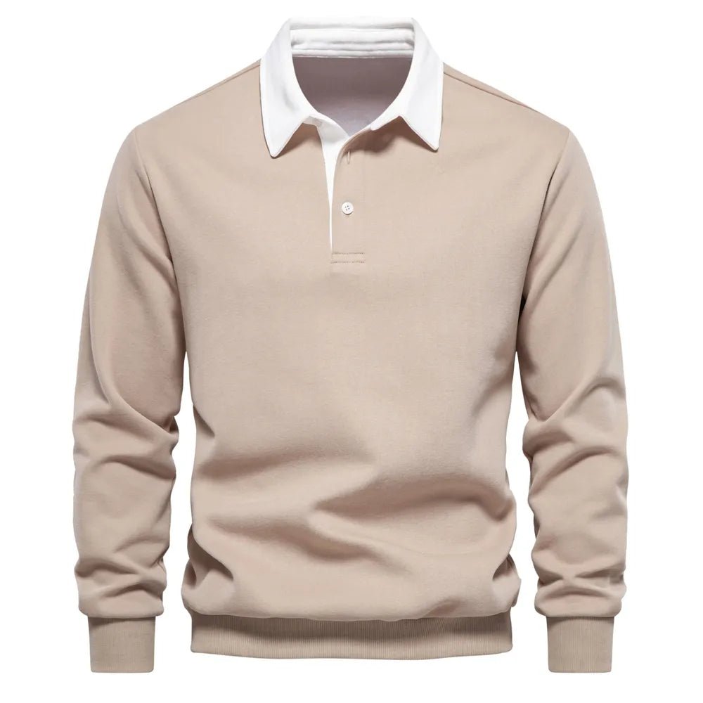 Belvenza | Polo Rugby Classica per Uomini in Cotone Blu