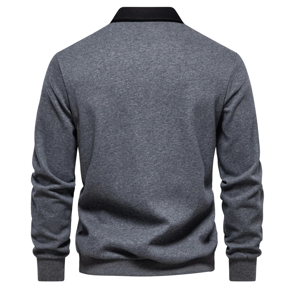 Belvenza | Polo Rugby Classica per Uomini in Cotone Blu