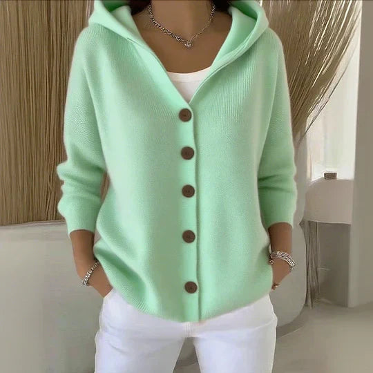 Belvenza | Cardigan Elegante in Maglia Morbida Color Grigio
