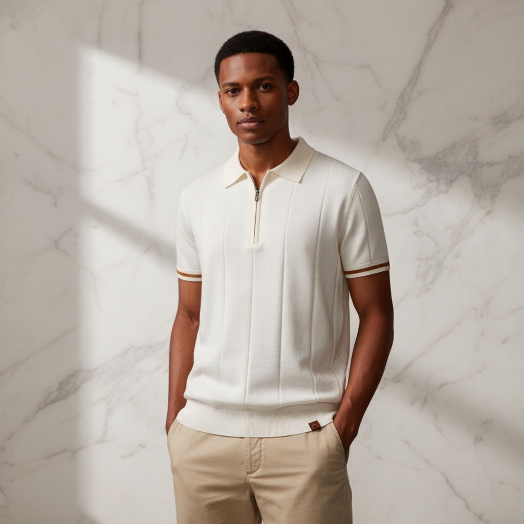 Belvenza | Polo Shirt Elegante in Cotone Bianco