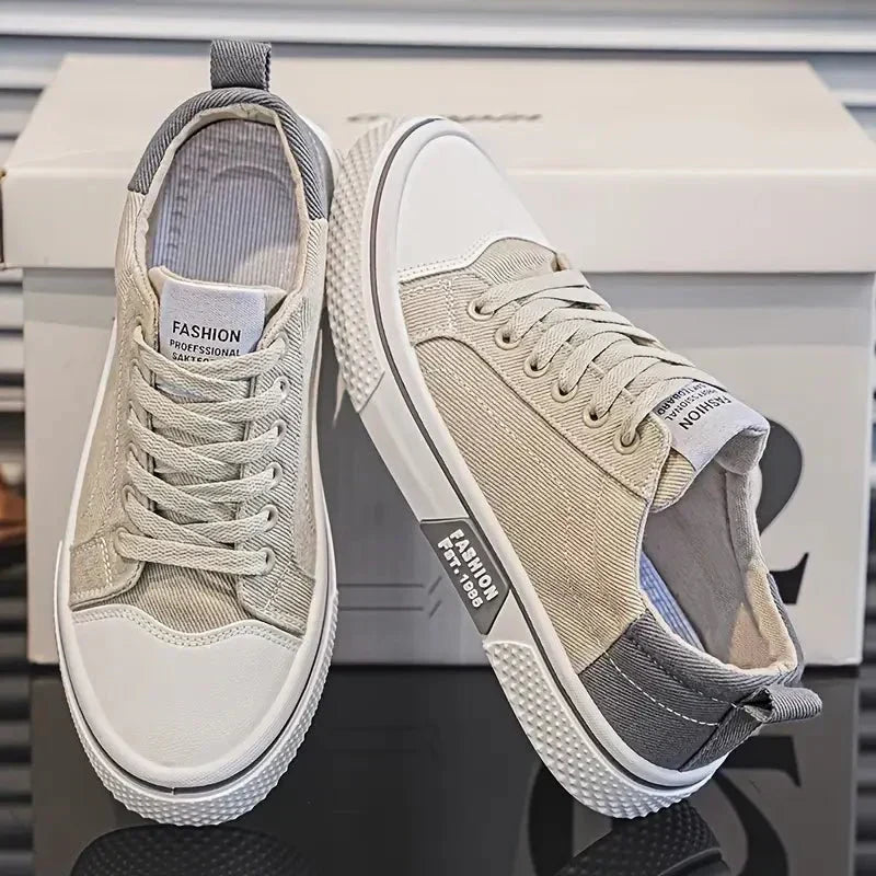 Belvenza | Sneakers Comode e Casual in Tessuto Grigio