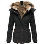Belvenza | Cappotto Invernale Elegante in Tessuto Nero