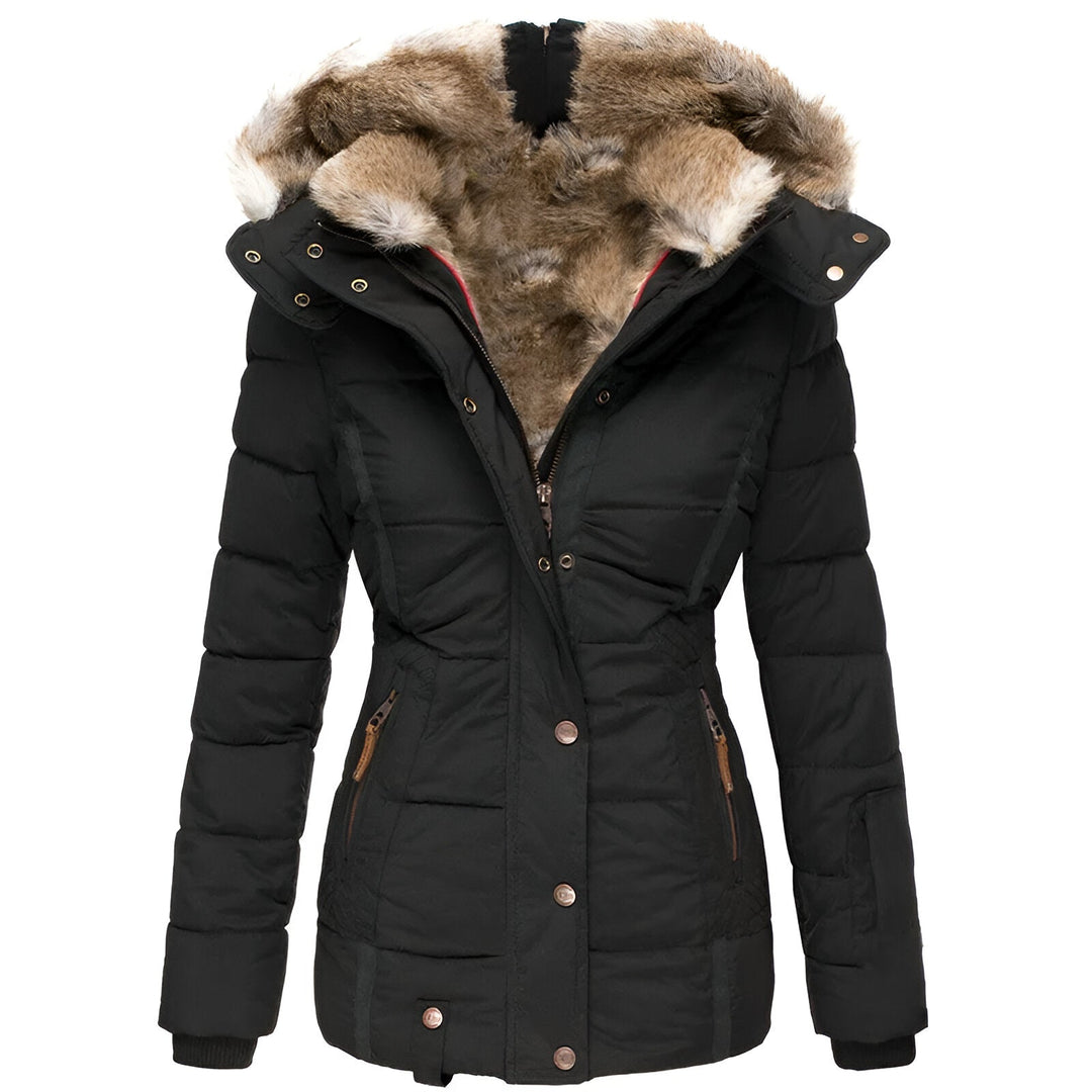 Belvenza | Cappotto Invernale Elegante in Tessuto Nero