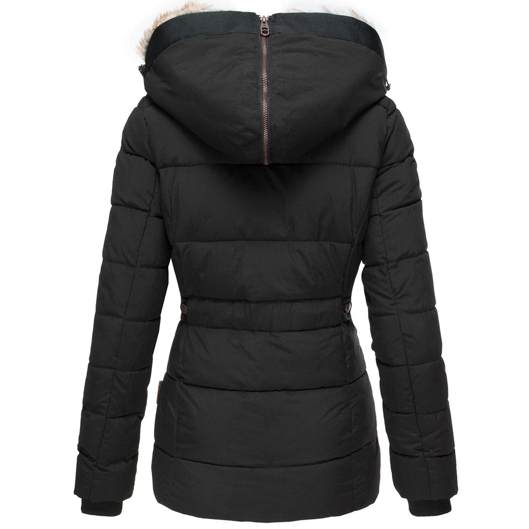 Belvenza | Cappotto Invernale Elegante in Tessuto Nero