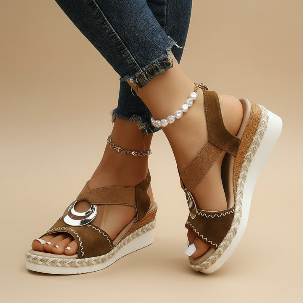 Belvenza | Sandali Eleganti con Plateau Nera