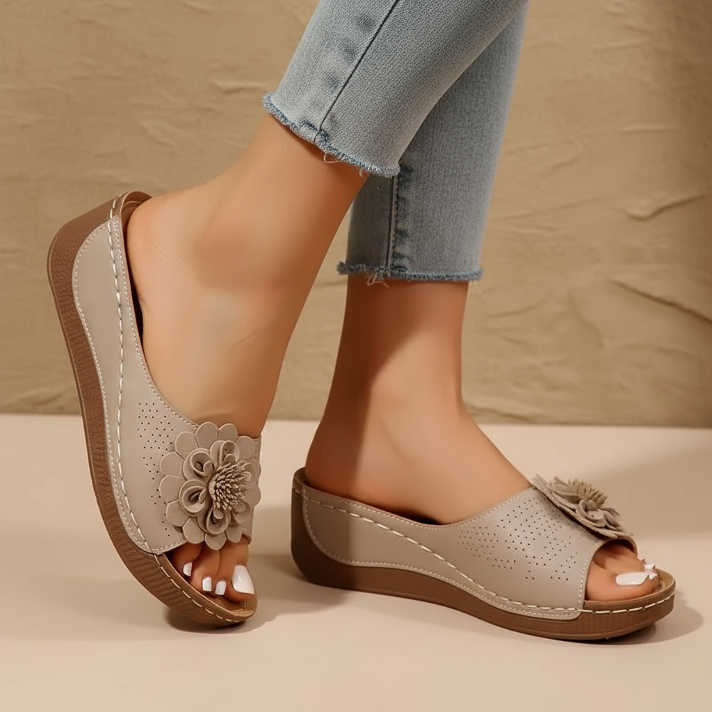 Belvenza | Sandali Comfort Ergonomici Beige