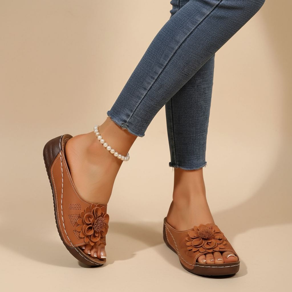Belvenza | Sandali Comfort Ergonomici Beige