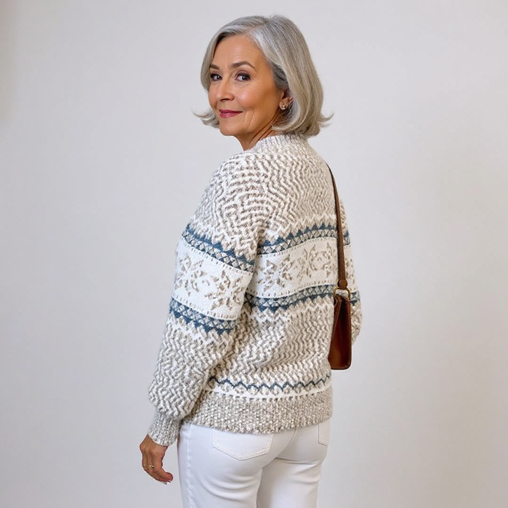 Belvenza | Maglione Elegante in Lana Grigia