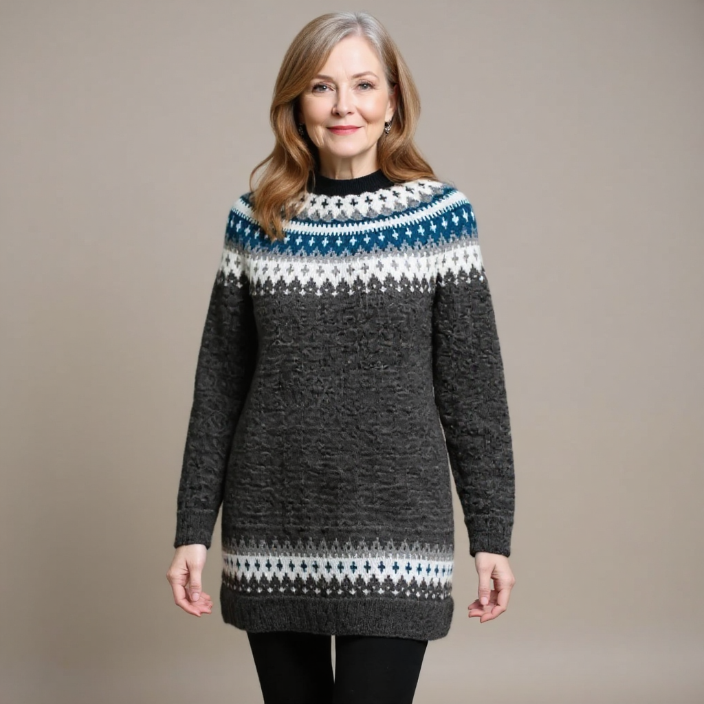 Belvenza | Maglione Lungo in Cashmere Grigio