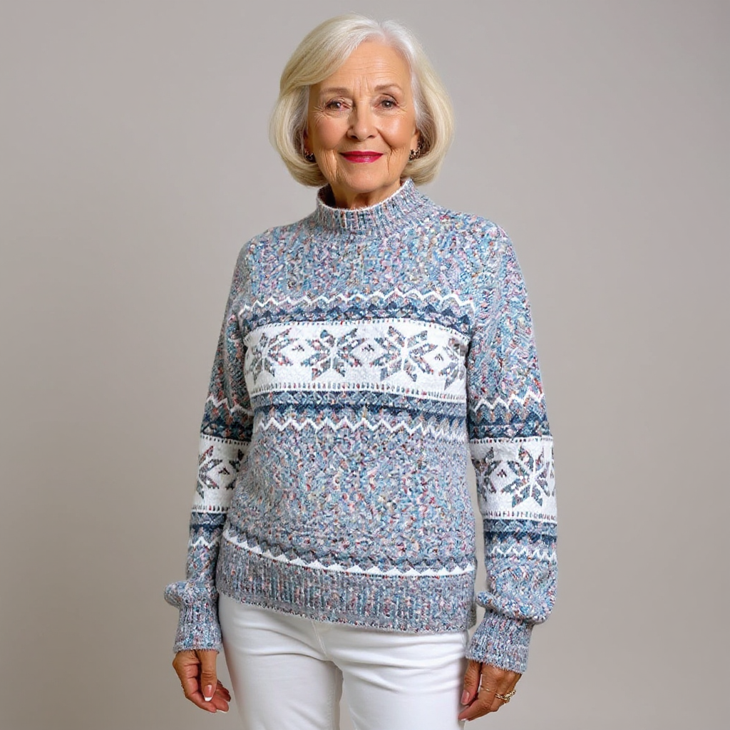 Belvenza | Maglione Elegante in Lana Grigia