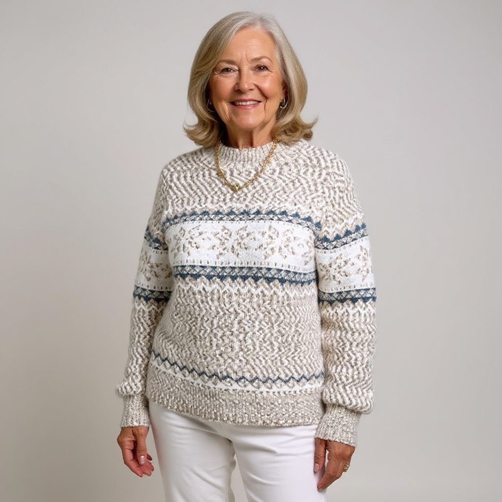 Belvenza | Maglione Elegante in Lana Grigia