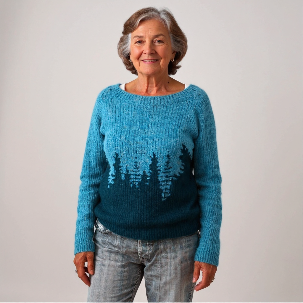 Belvenza | Maglione Elegante in Lana Grigia