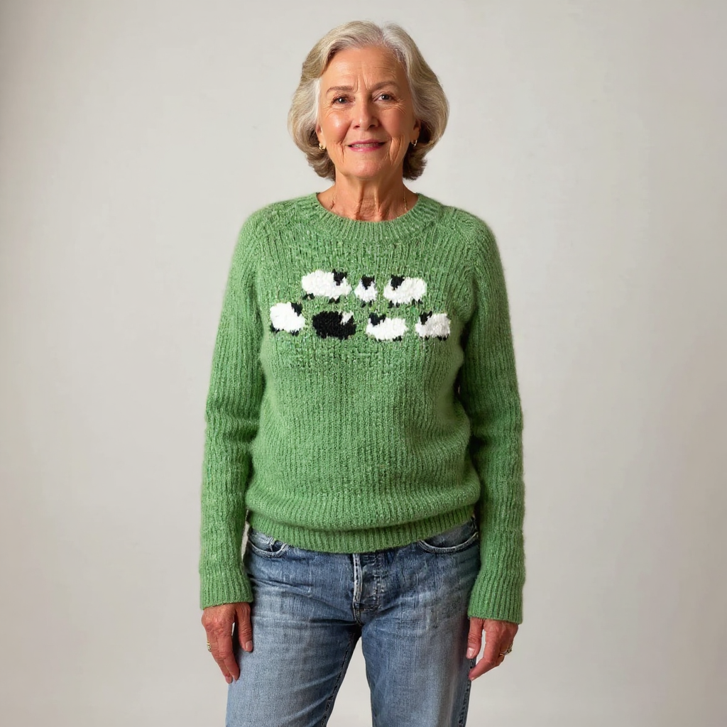 Belvenza | Maglione Elegante in Lana Grigia