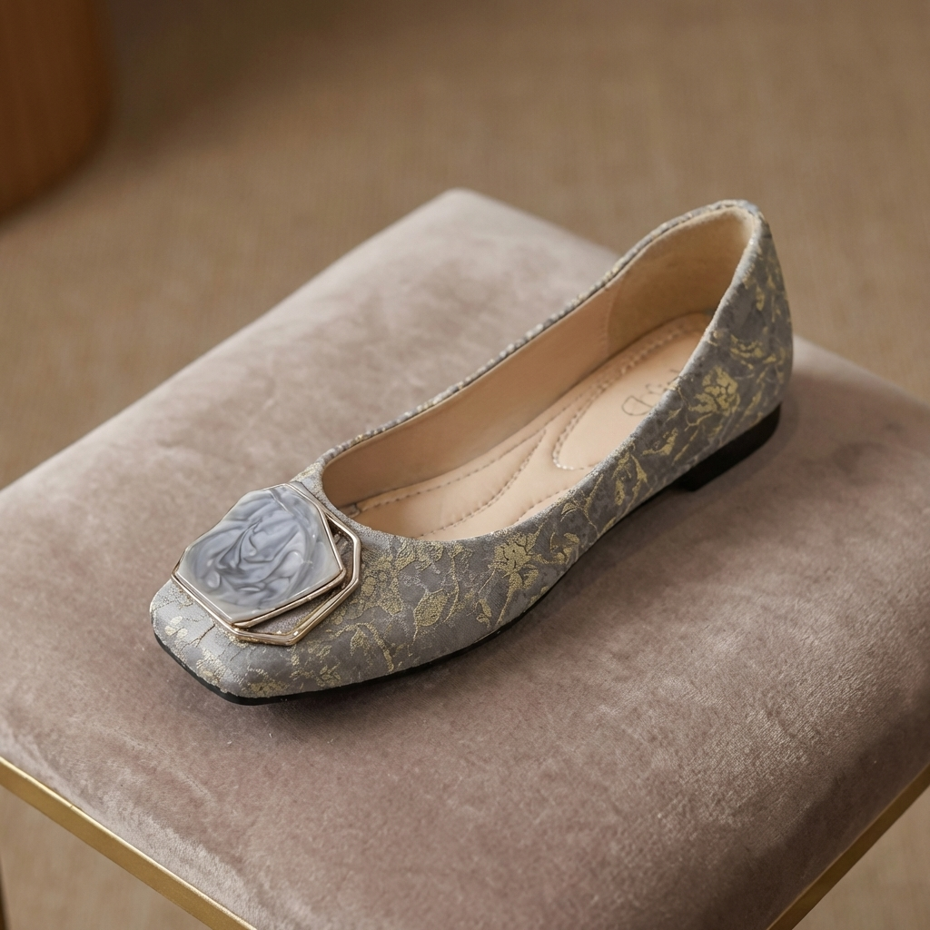 Belvenza | Ballerine in Rete Eleganti Color Nudo