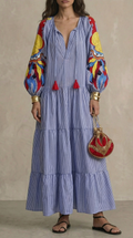 Belvenza | Gonna Maxi Lunga Casual in Tessuto Morbido