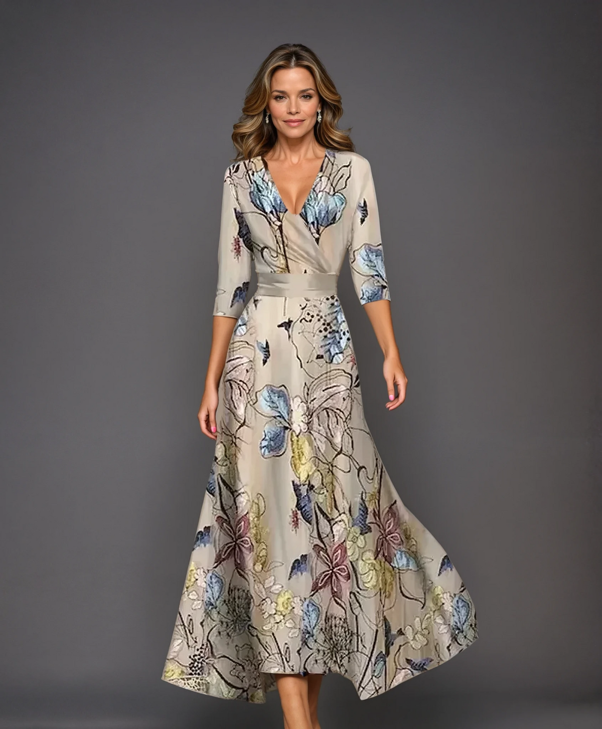 Belvenza | Abito Chic in Tessuto Floreale