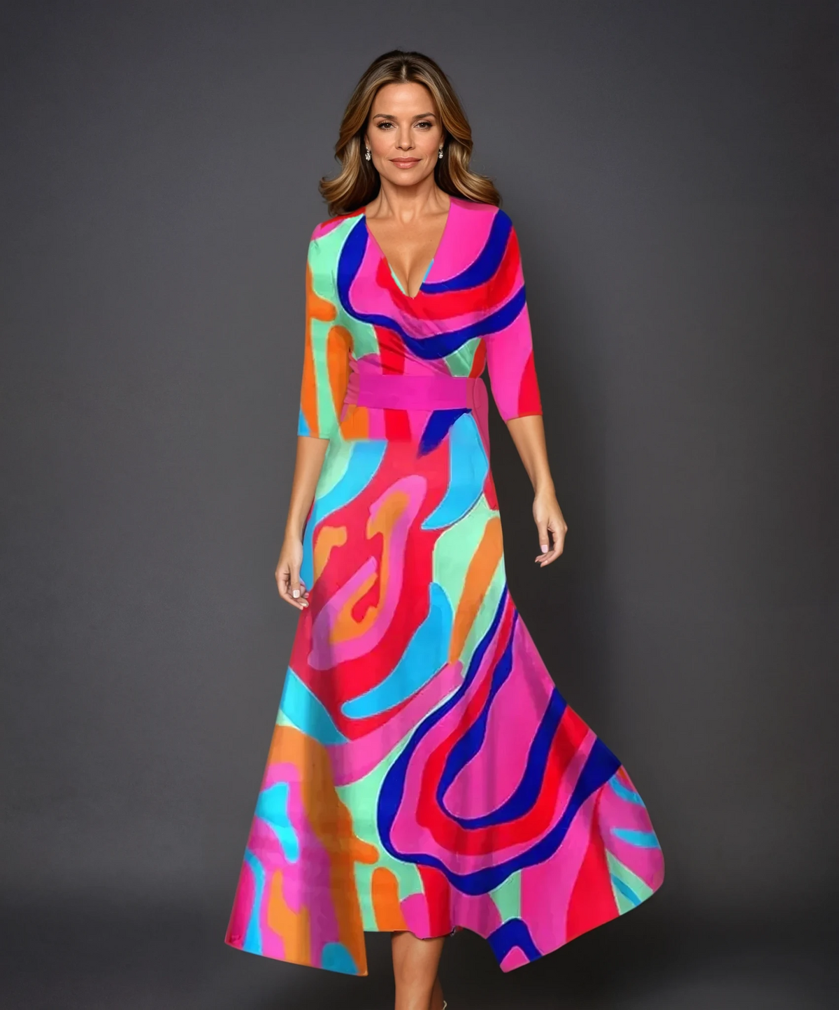 Belvenza | Abito Chic in Tessuto Floreale