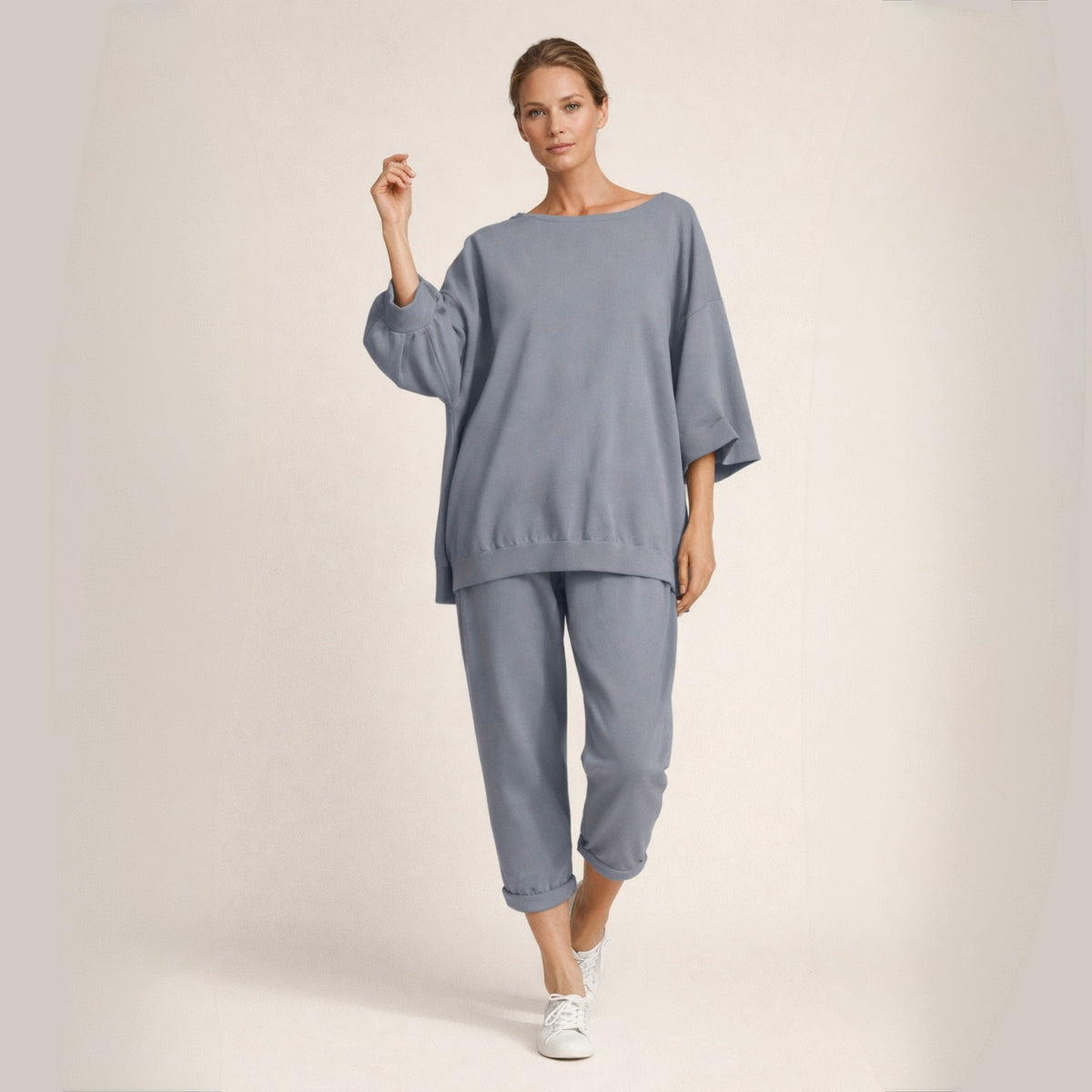 Belvenza | Set Comodo in Cotone Grigio