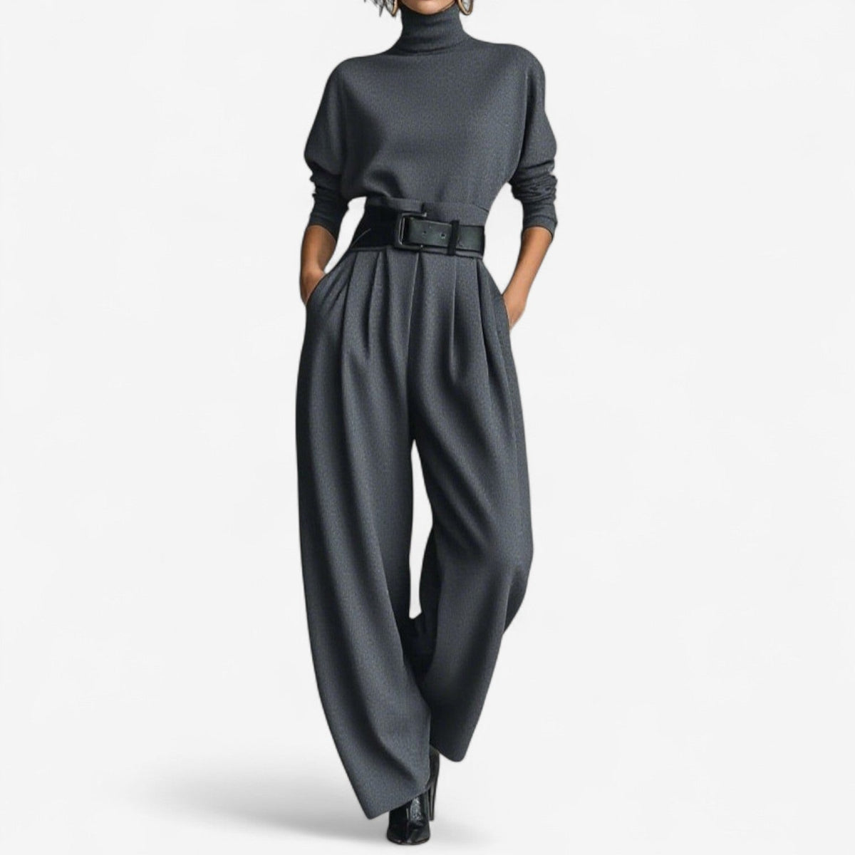 Belvenza | Jumpsuit Elegante con Collo Alto