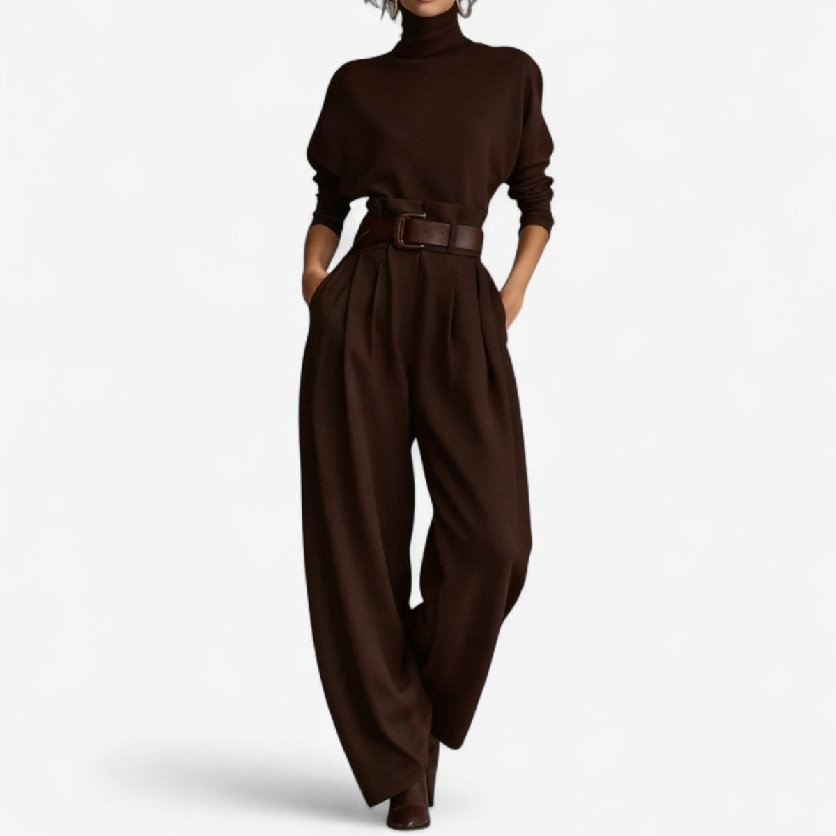 Belvenza | Jumpsuit Elegante con Collo Alto