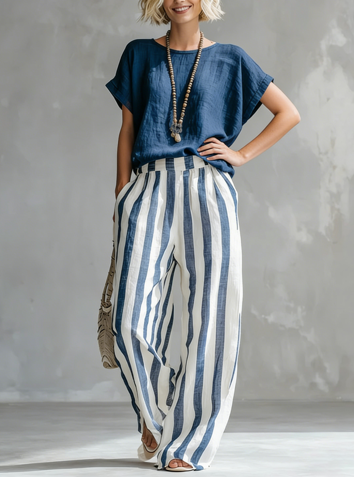 Belvenza | Set in Cotone e Lino a Righe
