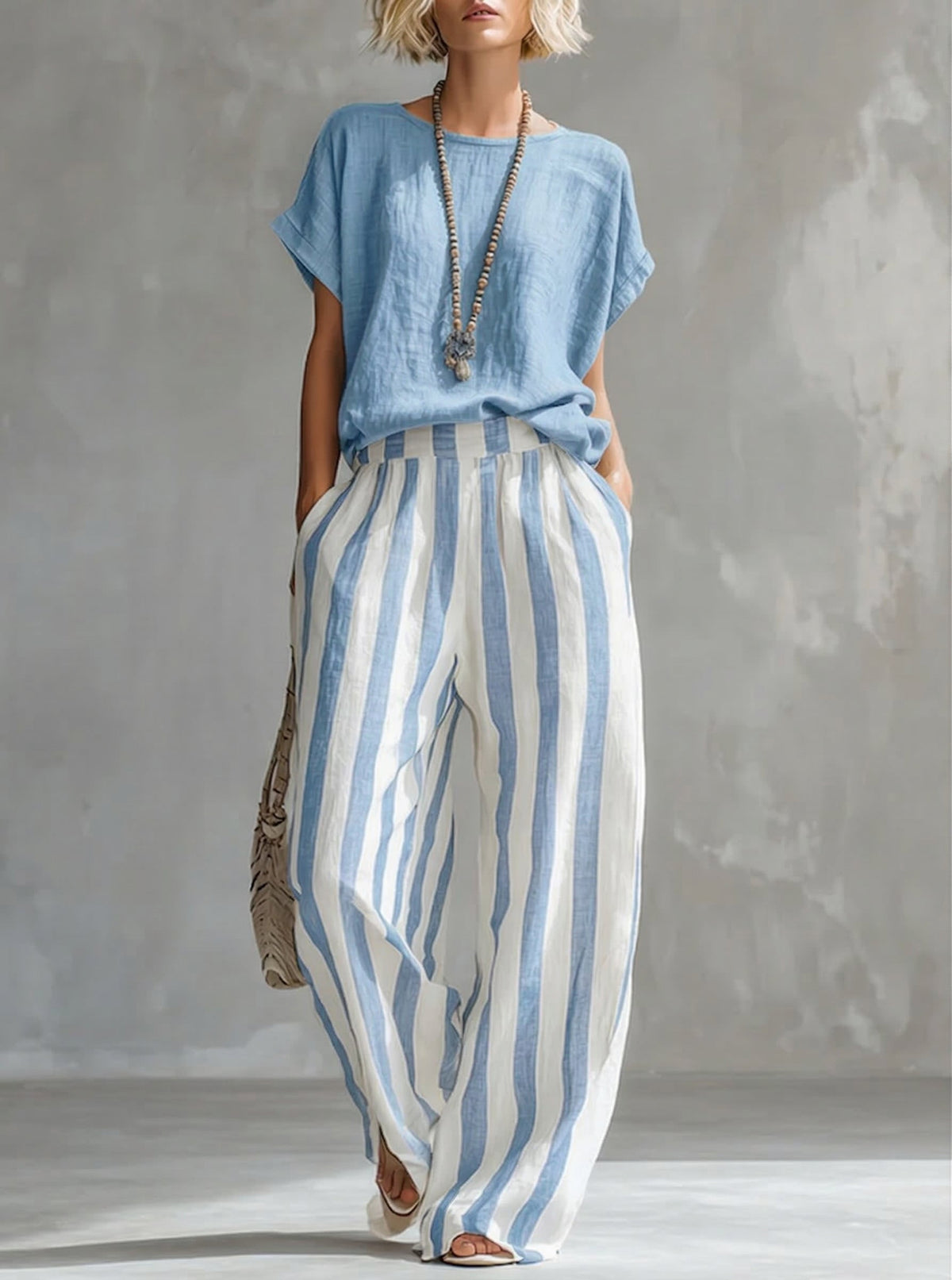 Belvenza | Set in Cotone e Lino a Righe