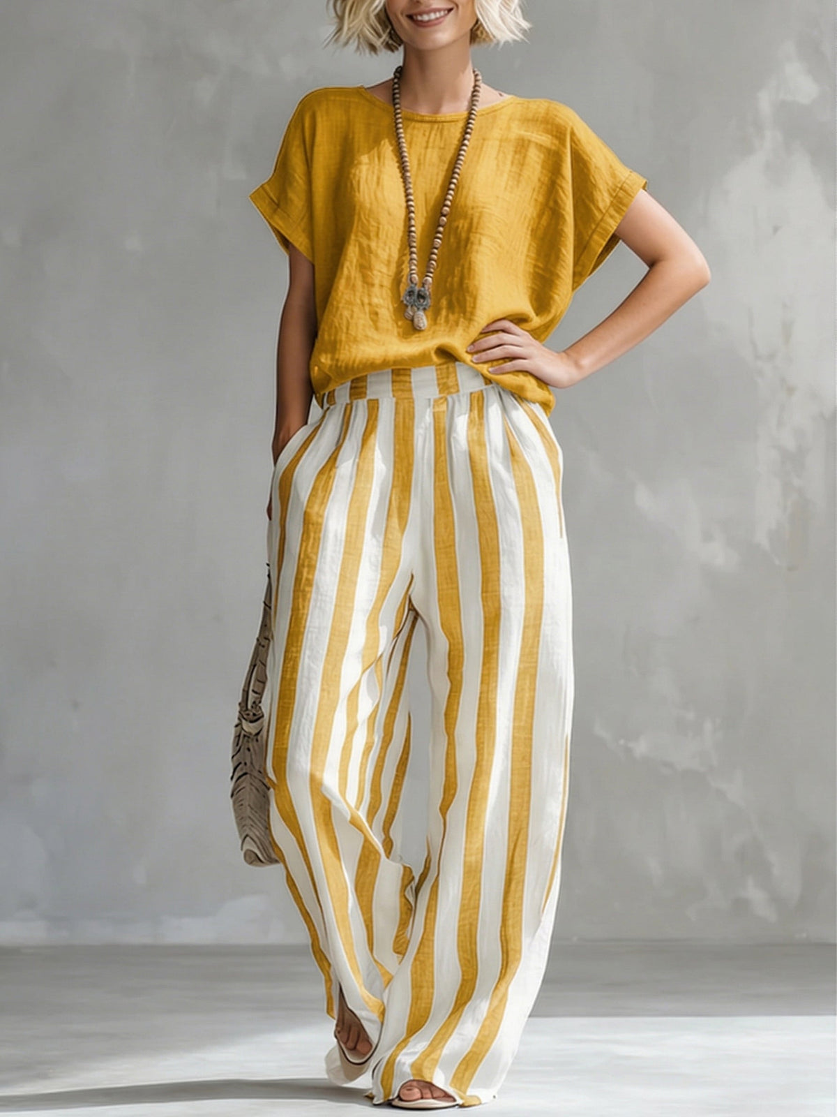 Belvenza | Set in Cotone e Lino a Righe