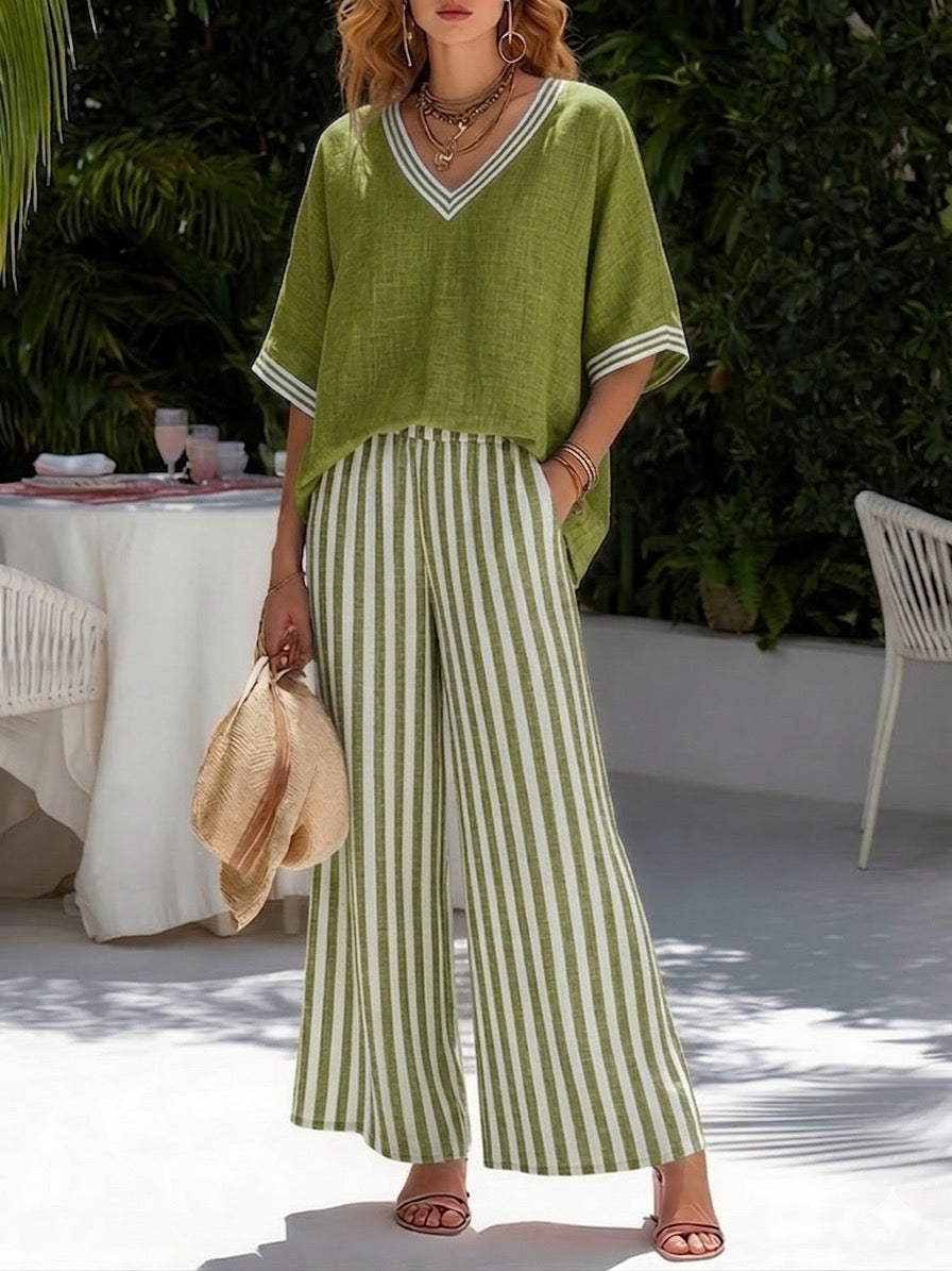 Belvenza | Set in Lino e Cotone a Righe