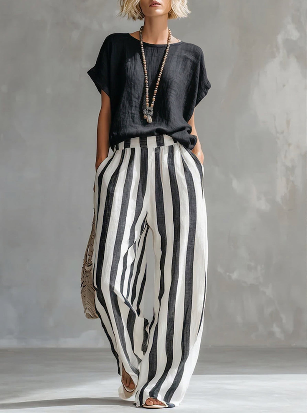 Belvenza | Set in Cotone e Lino a Righe