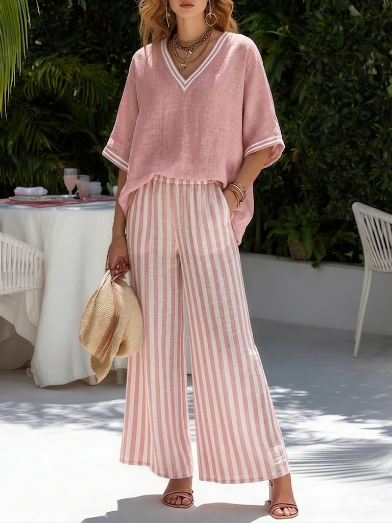 Belvenza | Set in Lino e Cotone a Righe
