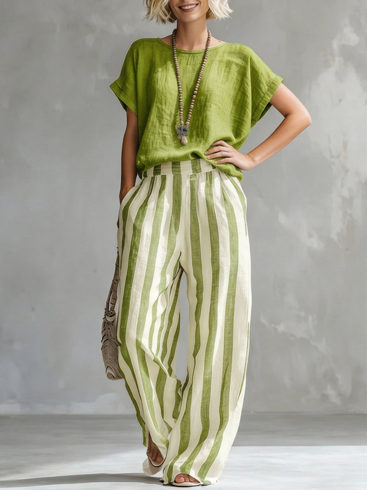 Belvenza | Set in Cotone e Lino a Righe