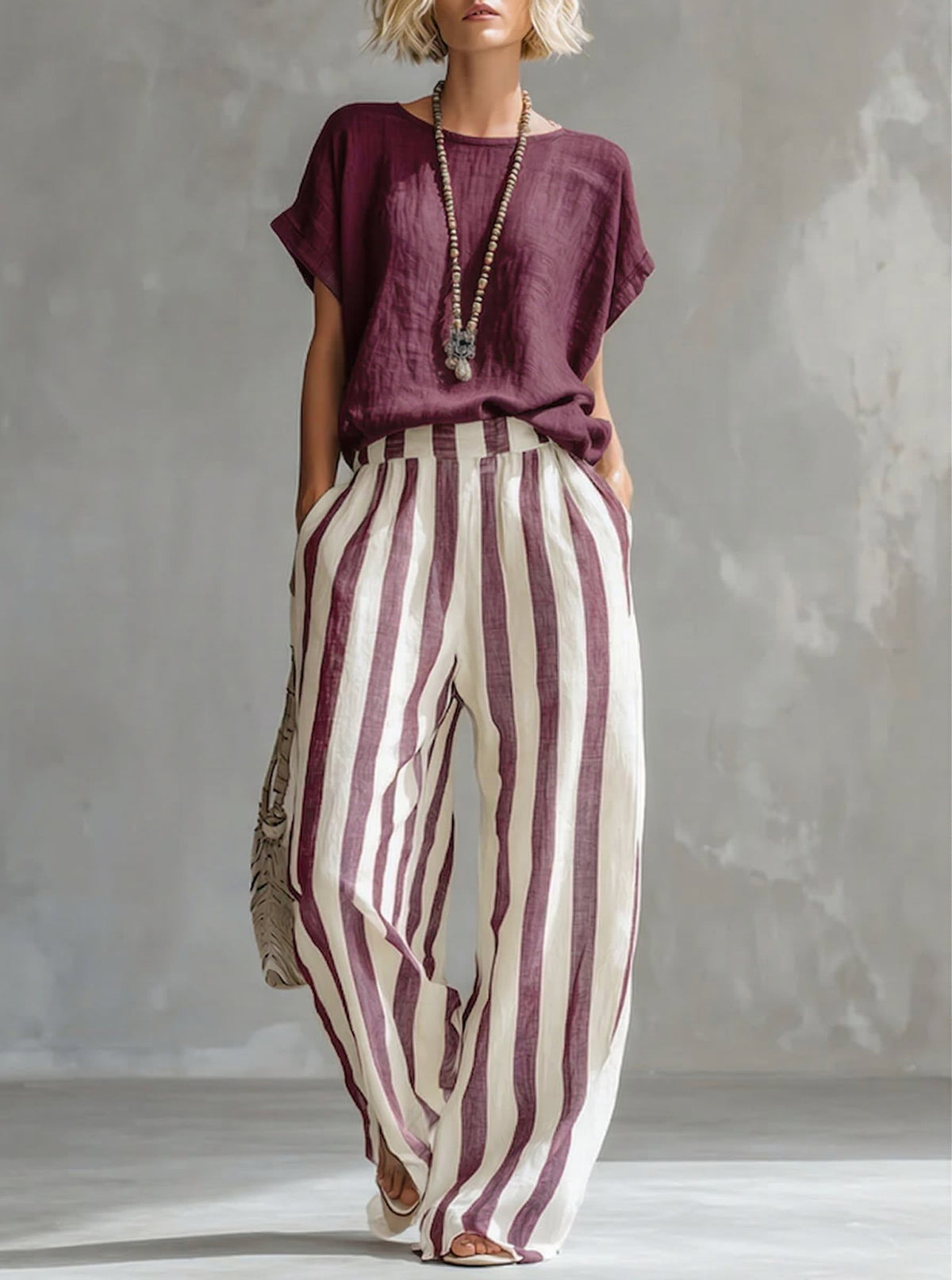 Belvenza | Set in Cotone e Lino a Righe