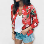 Belvenza | Cardigan Elegante con Zip in Maglia Grigia
