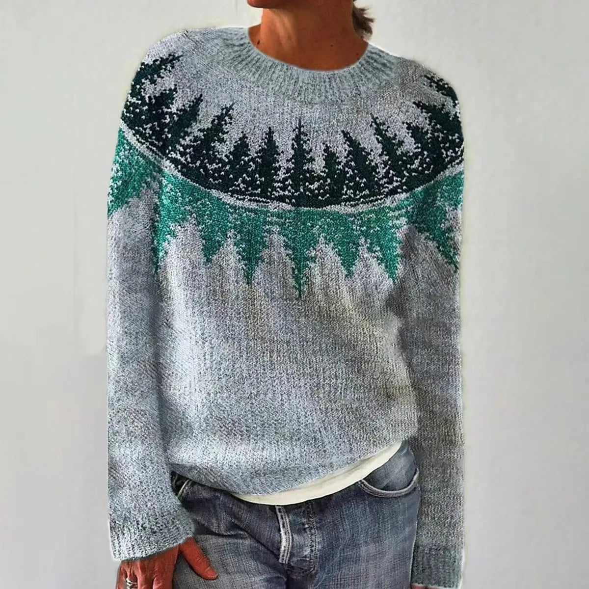 Belvenza | Maglione Elegante in Cashmere Grigio
