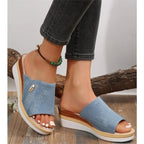 Belvenza | Sandali Ergonomici Confortevoli Denim