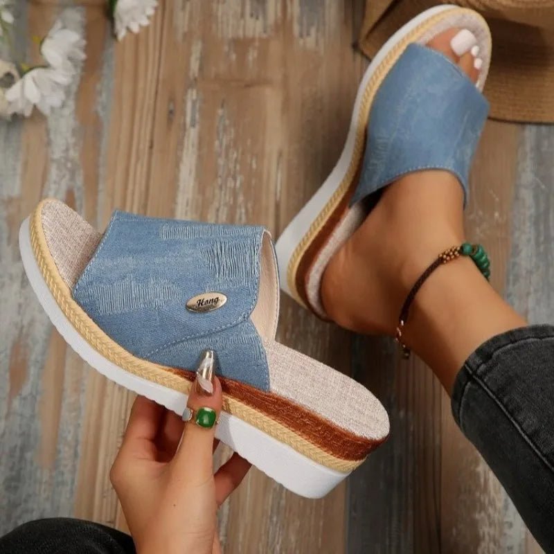Belvenza | Sandali Ergonomici Confortevoli Denim