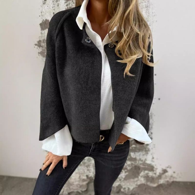 Belvenza | Cappotto Elegante in Stoffa Grigia