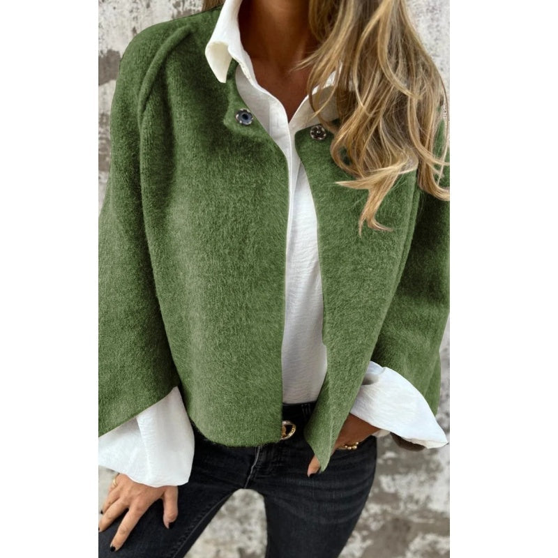 Belvenza | Cappotto Elegante in Stoffa Grigia