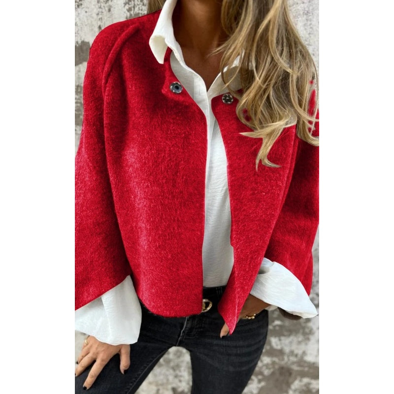 Belvenza | Cappotto Elegante in Stoffa Grigia