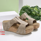 Belvenza | Sandali con Zeppa Eleganti Neri