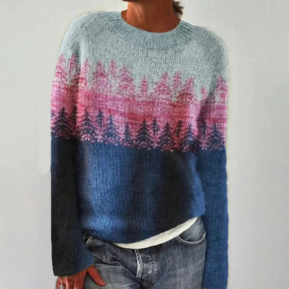 Belvenza | Maglione Elegante in Cashmere Grigio