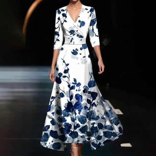 Belvenza | Abito Chic in Tessuto Floreale