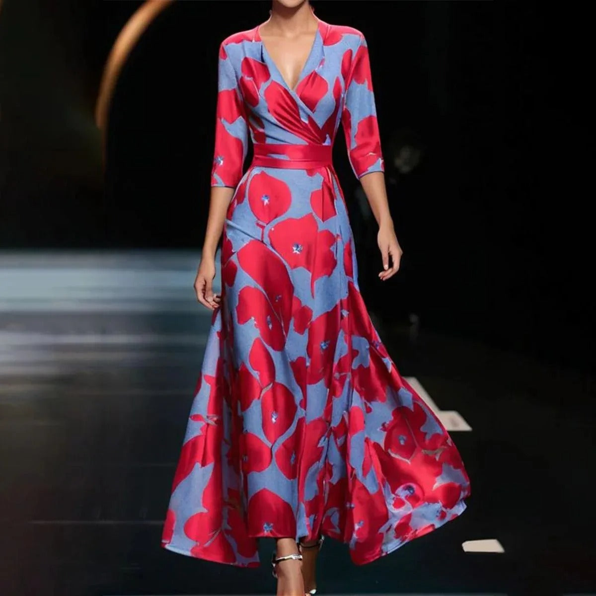 Belvenza | Abito Chic in Tessuto Floreale