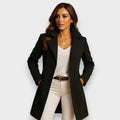 Belvenza | Cappotto Classico in Tessuto Nero
